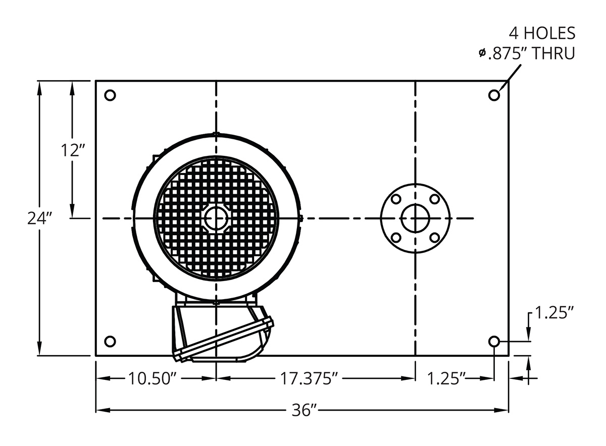 Vortex Vertical V2x2-10SE dimensional drawing